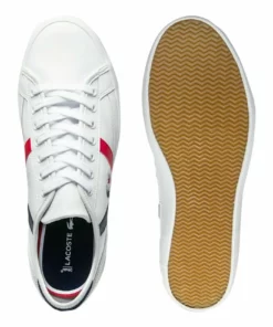 Lacoste Baskets Basses - Wht/nvy/red