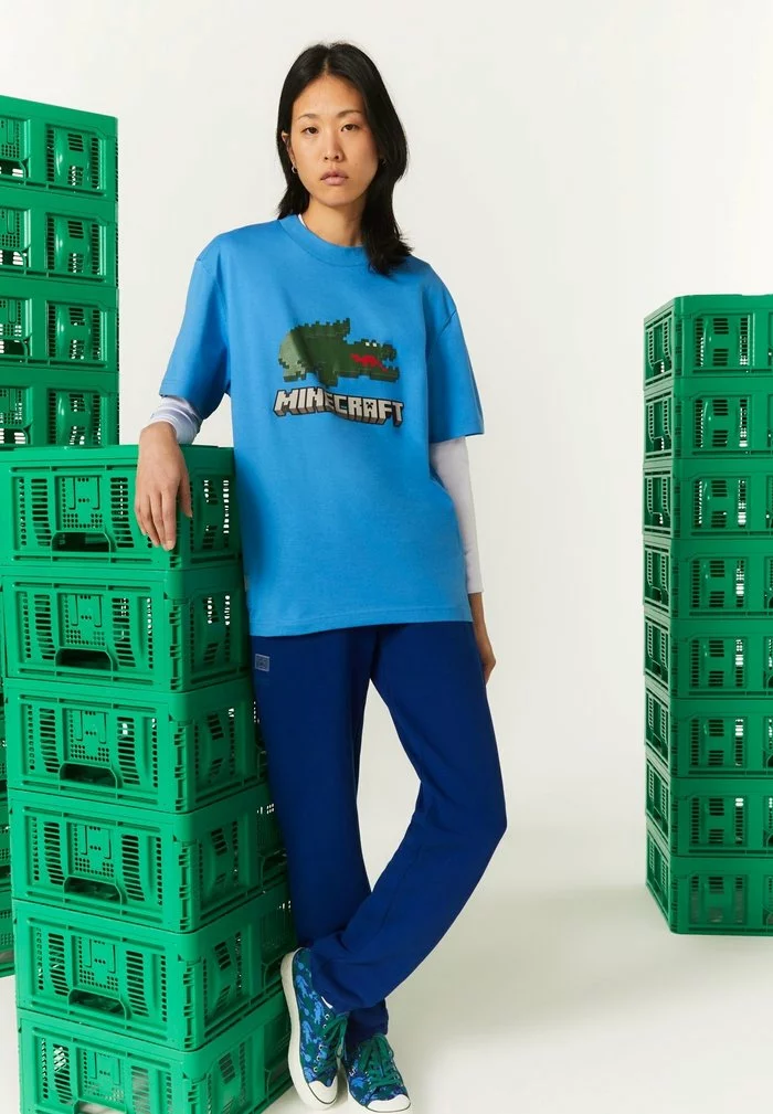 Lacoste MINECRAFT - T-shirt Imprimé - Bleu 1 Lacoste MINECRAFT - T-shirt Imprimé - Bleu