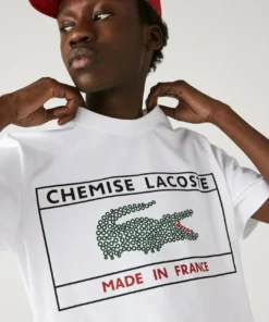 Lacoste HEREN - T-shirt Imprimé - Blanc -Lacoste Soldes Magasin fdc0244f60af47b0b87bdbd0329760a6