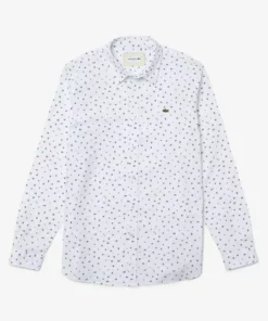 Lacoste LANGE MOUW - Chemise - Weiß Navy Blau -Lacoste Soldes Magasin fe40577862224989ba8be046bf85f96c